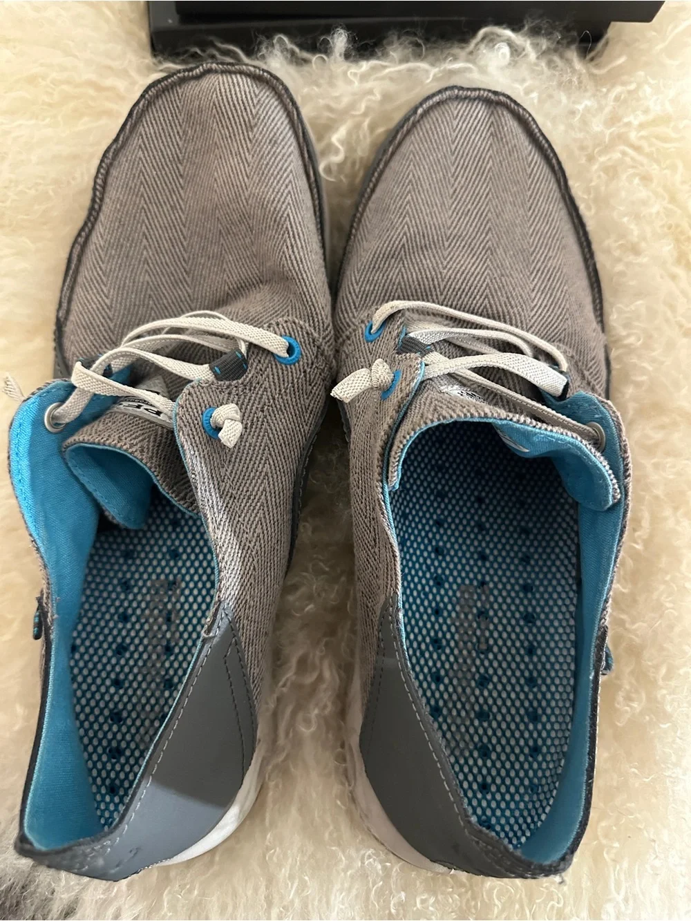 Columbia Bahama Vent PFG Shoe Mens Size 11 Gray Canvas Boat Shoe Casual Low Top